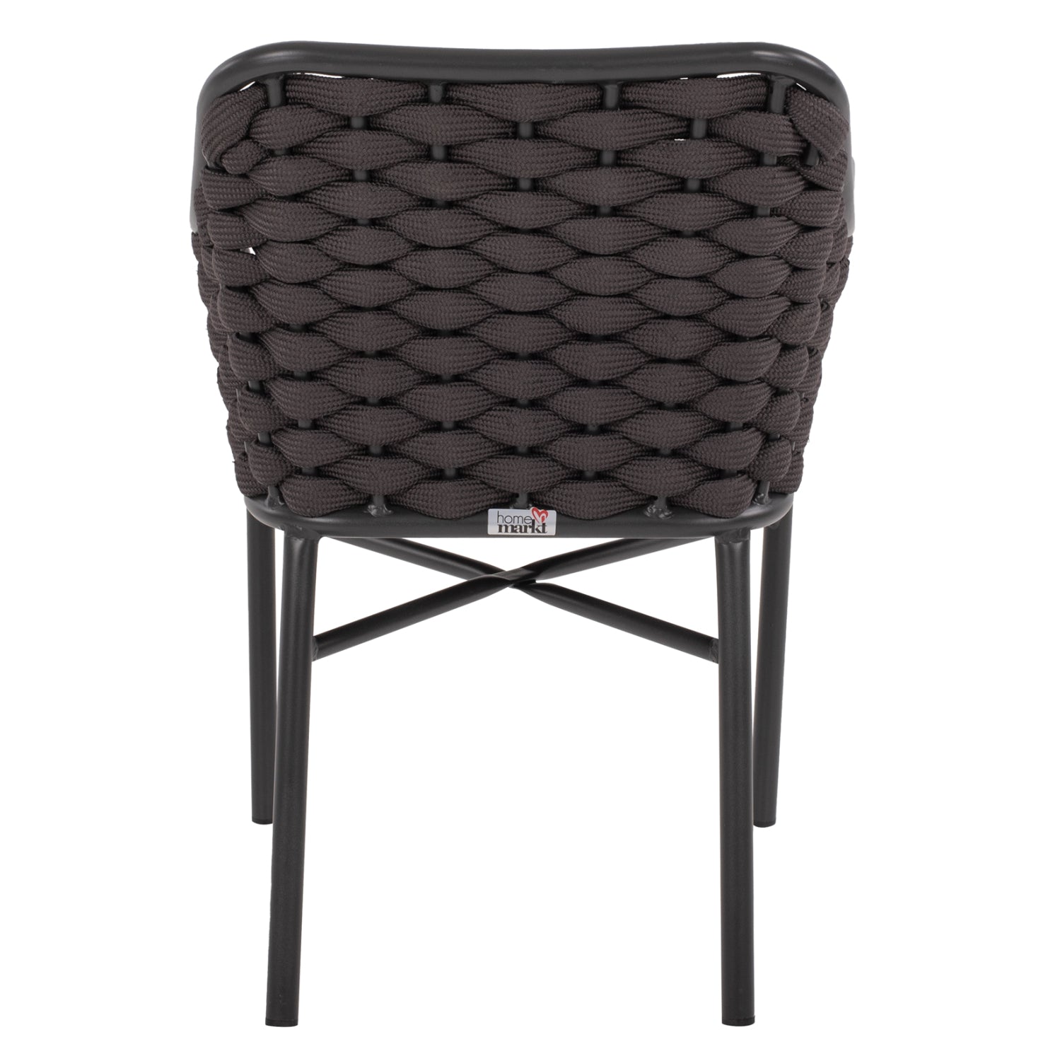 ARMCHAIR ALUMINUM HM5858.01 WITH ROPE- GREY COLOR 56x58x76Hcm.