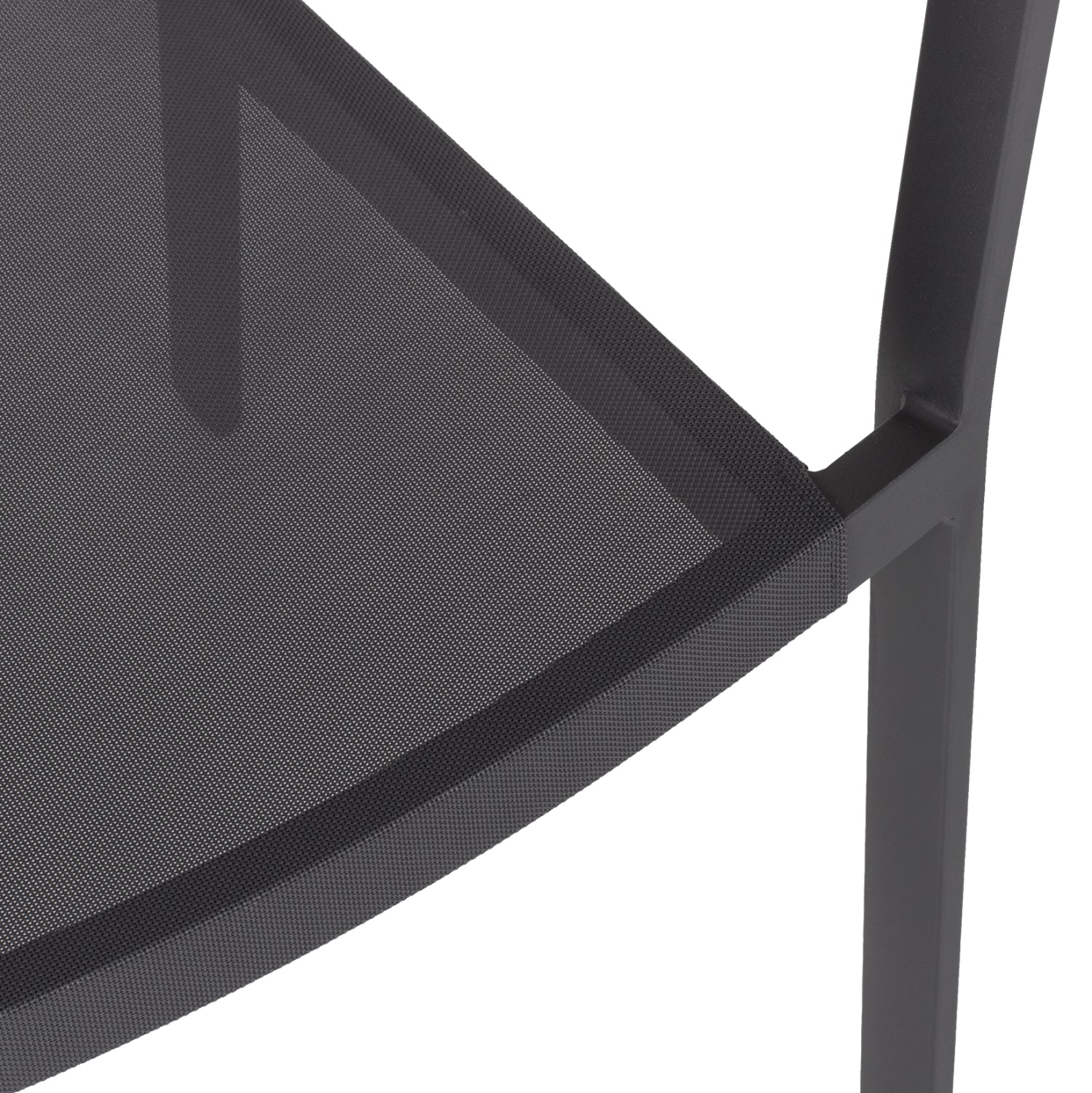 ARMCHAIR ALUMINUM HM5891.01 ANTHRACITE FRAME AND TEXTLINE- BEIGE RATTAN BACKREST 57x53x80Hcm.