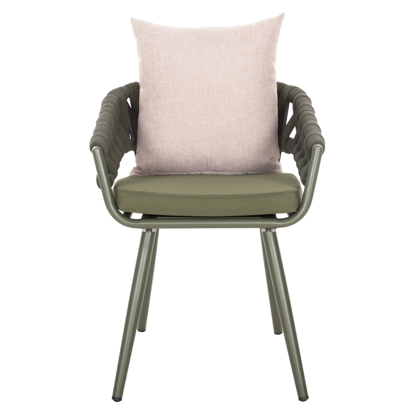 ARMCHAIR ALUMINUM CAMDEN HM6141.08 BACK CUSHION IN BROWN COLOR-DARK OLIVE 56x60x72-87Hcm.
