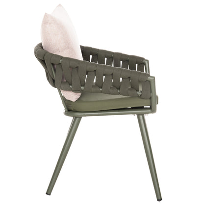 ARMCHAIR ALUMINUM CAMDEN HM6141.08 BACK CUSHION IN BROWN COLOR-DARK OLIVE 56x60x72-87Hcm.