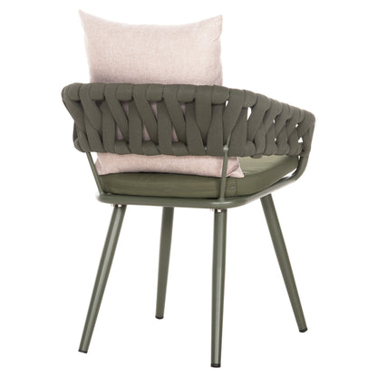 ARMCHAIR ALUMINUM CAMDEN HM6141.08 BACK CUSHION IN BROWN COLOR-DARK OLIVE 56x60x72-87Hcm.