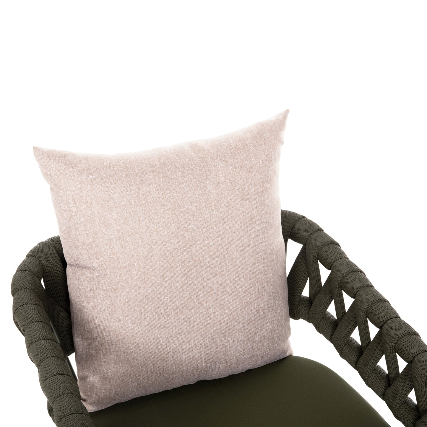 ARMCHAIR ALUMINUM CAMDEN HM6141.08 BACK CUSHION IN BROWN COLOR-DARK OLIVE 56x60x72-87Hcm.