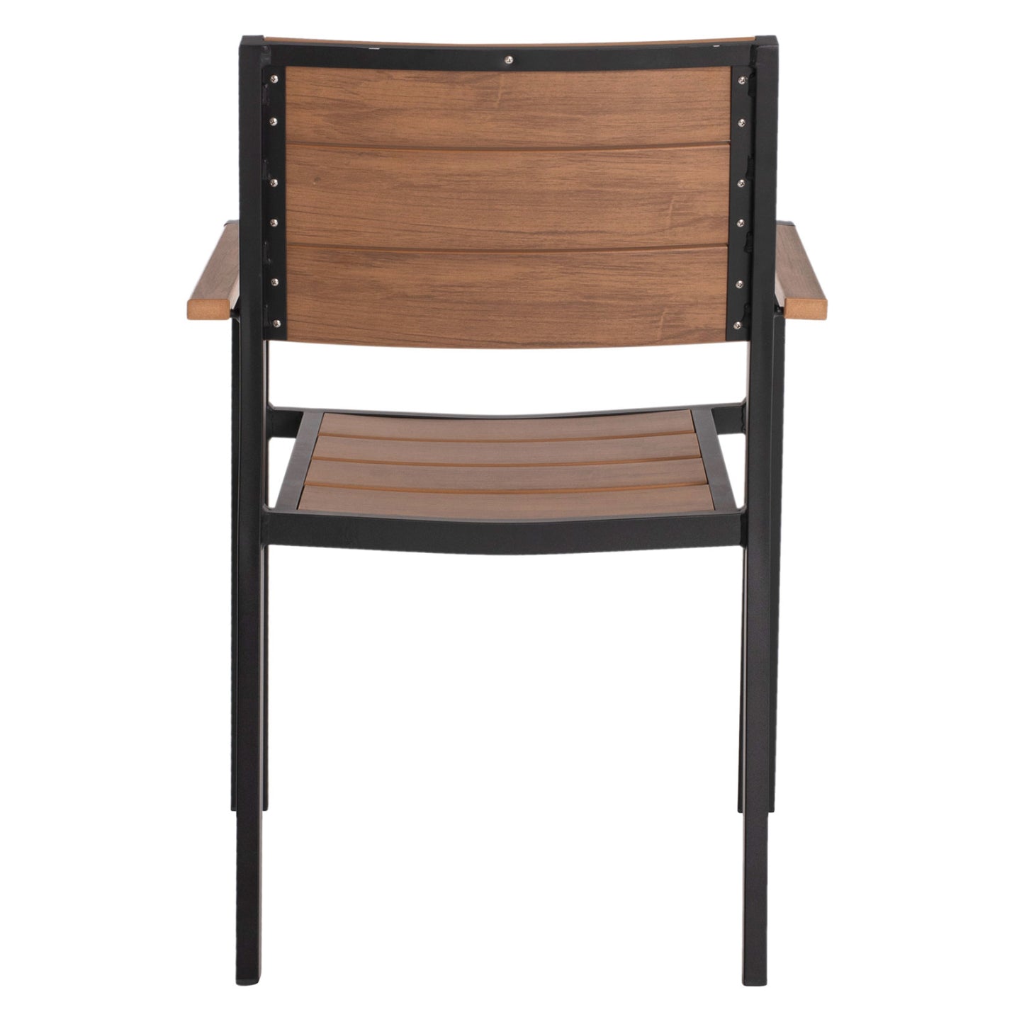 ARMCHAIR ALUMINUM SAGA HM5127.03 BLACK WITH POLYWOOD SEAT AND BACKREST 56x55x85,5Hcm.