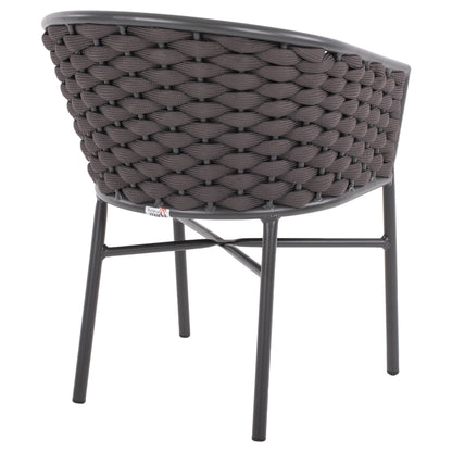 ARMCHAIR ALUMINUM WITH FOAMY ROPE DARK GREY 60x57x77Hcm.HM5859.01