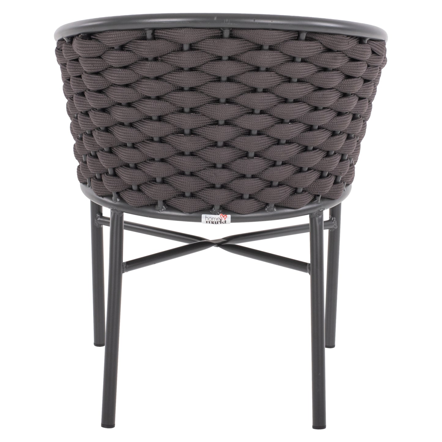 ARMCHAIR ALUMINUM WITH FOAMY ROPE DARK GREY 60x57x77Hcm.HM5859.01