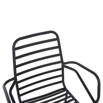 ARMCHAIR OUTDOOR FREE HM6045 METALLC BLACK 61x53x87Hcm.