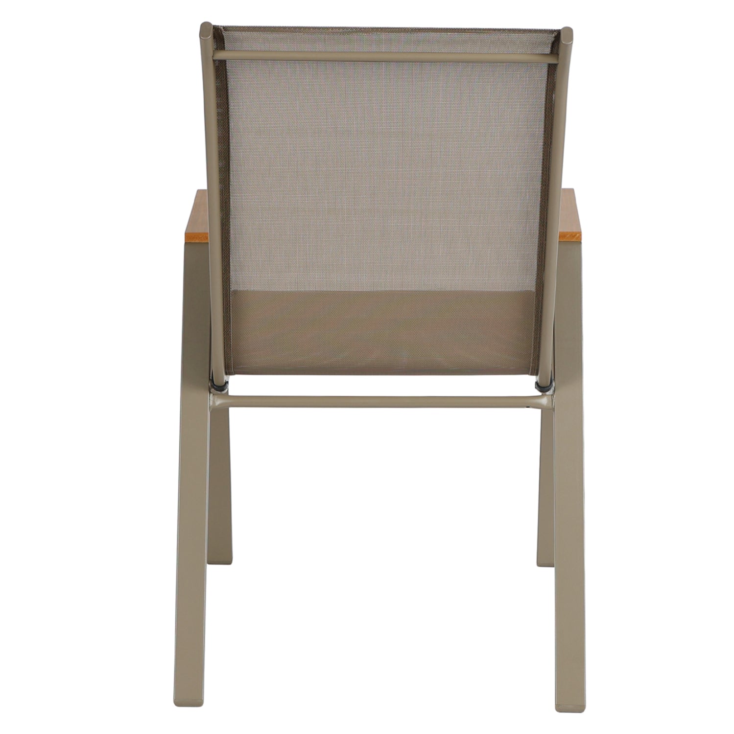 OUTDOOR ARMCHAIR LEONE HM6429.04 METAL FRAME & TEXTILENE IN CHAMPAGNE COLOR 55x68x90Hcm.