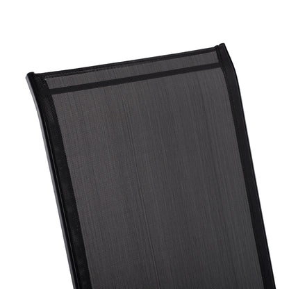 OUTDOOR ARMCHAIR LEON HM5000.03 BLACK METAL-BLACK TEXTILENE 55x77x95Hcm.