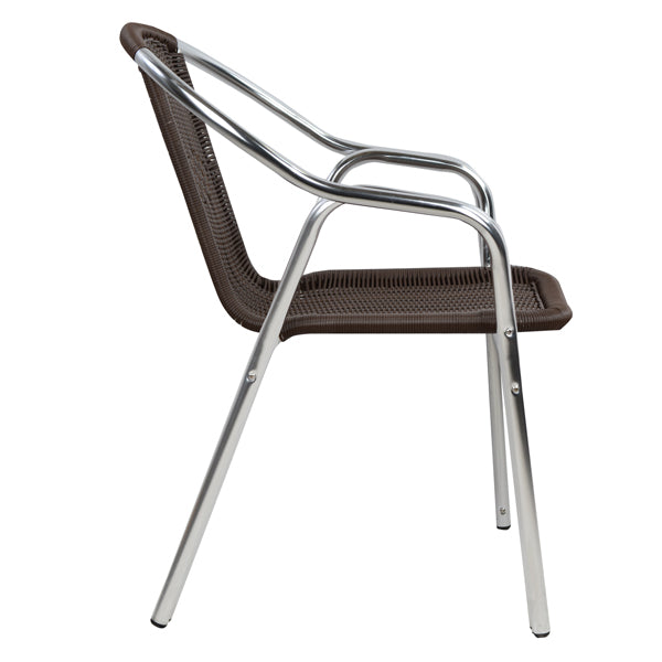 Armchair Noel HM5019 Aluminum Double Frame with rattan 56x60x75 cm