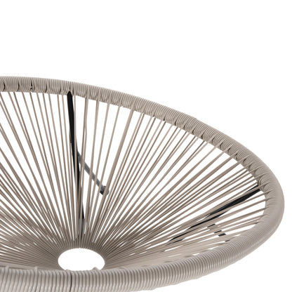 ARMCHAIR OUTDOOR NEST-TYPE ACAPULCO HM5872.03 BLACK METAL-SYNTHETIC RATTAN IN ECRU 71x72x80Hcm.