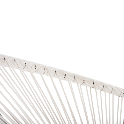 ARMCHAIR OUTDOOR NEST-TYPE ACAPULCO HM5872.12 BLACK METAL-SYNTHETIC RATTAN IN WHITE 71x72x80Hcm.