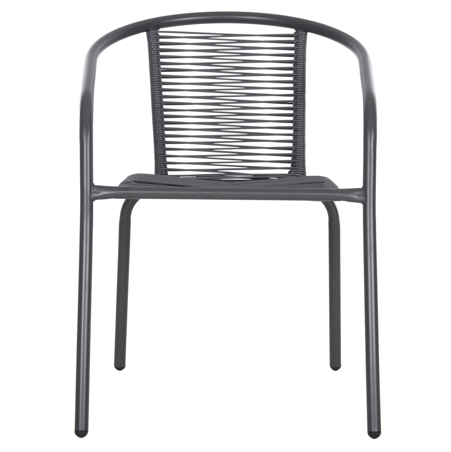 ARMCHAIR SWIFTER HM5969.01 METAL IN GREY-SYNTHETIC RATTAN IN GREY 54x61x75Hcm.