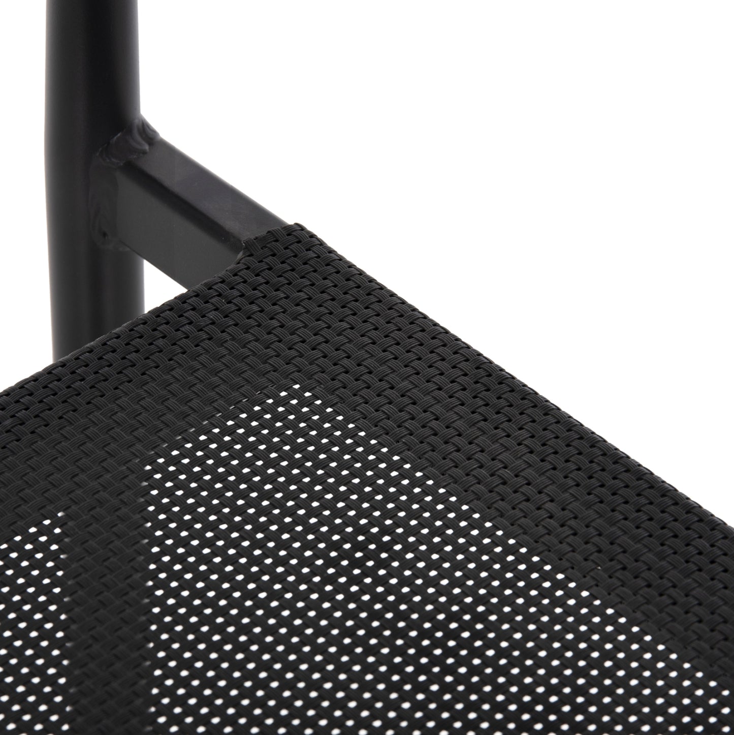 ARMCHAIR SERLY HM6052.02 BLACK ALUMINUM-BLACK TEXTILENE 56x61x74,5Hcm.