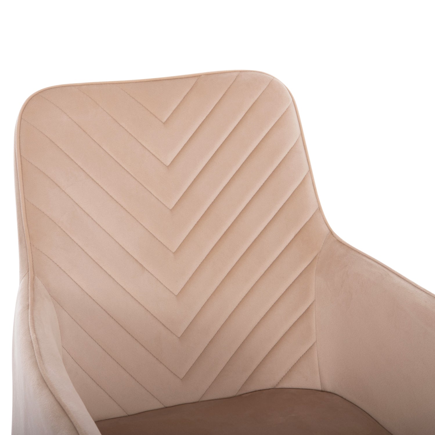 DINING ARMCHAIR LATRELL HM8582.05 ECRU VELVET & BLACK METAL LEGS 54x57x84Hcm.