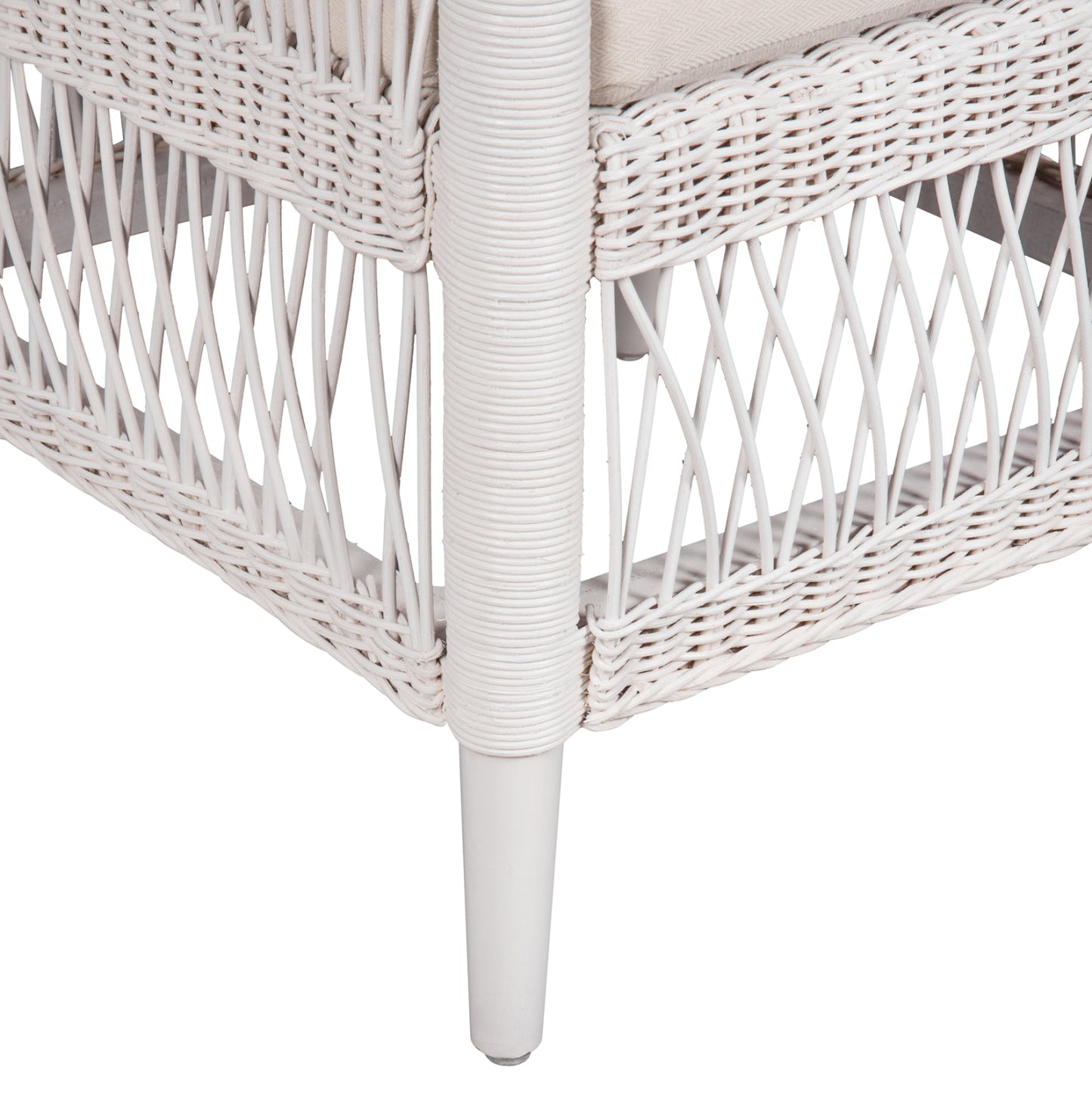 ARMCHAIR MALAWI HM9635.02 MAHOGANY WOOD WITH RATTAN IN WHITE-WHITE CUSHION 80x70x86Hcm.