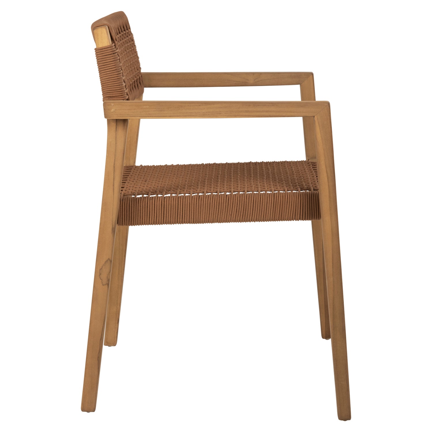 ARMCHAIR CHARLOTTE HM9637.01 TEAK WOOD IN NATURAL & BROWN ROPE 59x54x83Hcm.