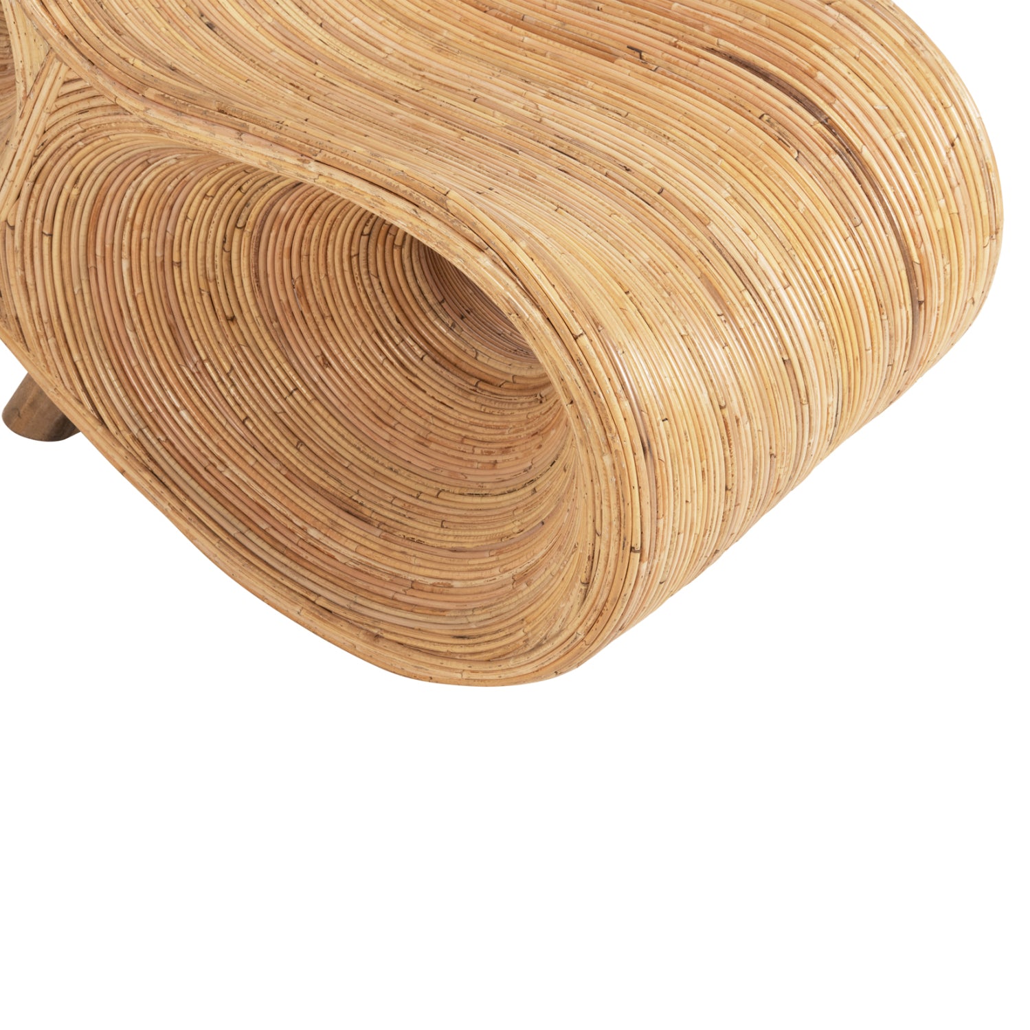 ARMCHAIR CURVY LOUNGE HM9645.01 RATTAN IN NATURAL COLOR 63x128x97Hcm.