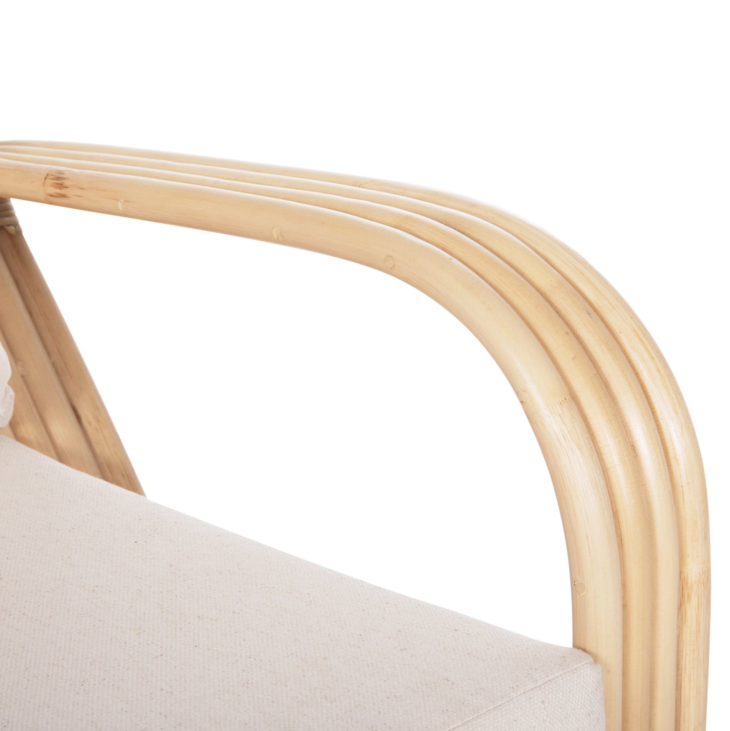 ARMCHAIR BARONESS HM9813 NATURAL RATTAN AND WHITE CUSHIONS 81x90x92Hcm.
