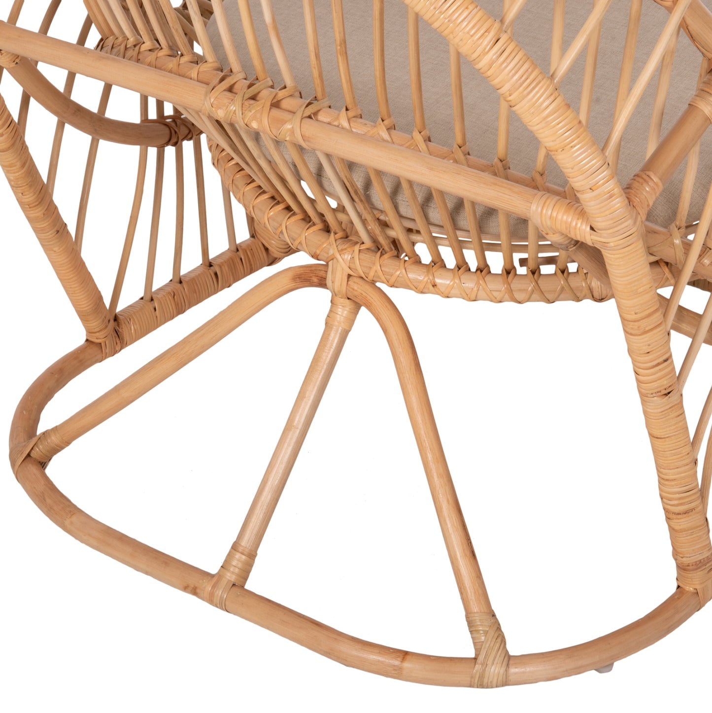 ARMCHAIR ENTROPY HM9840.01 RATTAN IN NATURAL-ECRU CUSHION 80x97x85Hcm.