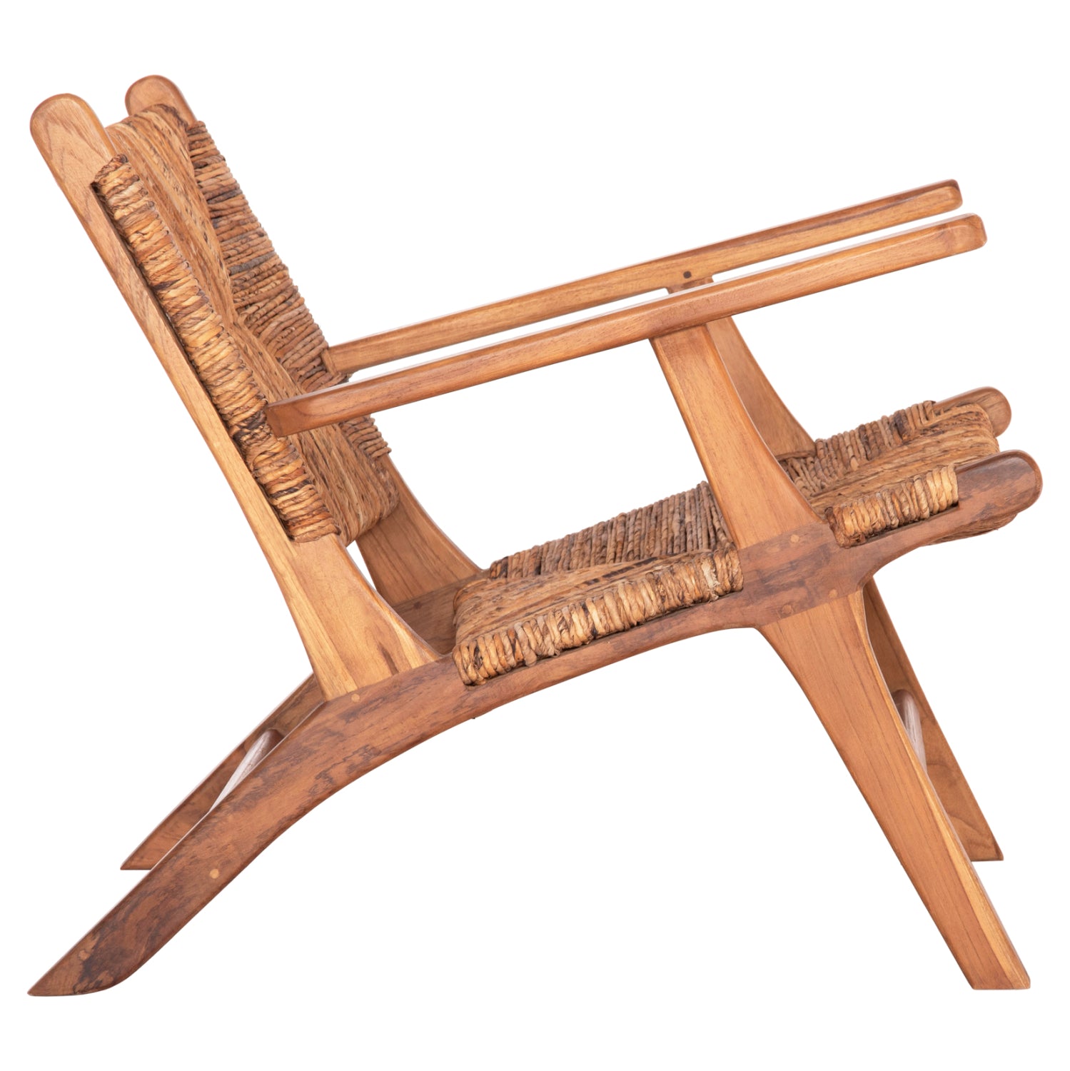 ARMCHAIR TONDO HM9914 TEAK WOOD & BANANA ROPE MATTING IN NATURAL COLOR 69x74x68Hcm.