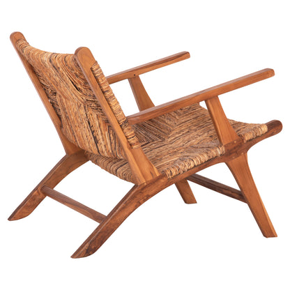 ARMCHAIR TONDO HM9914 TEAK WOOD & BANANA ROPE MATTING IN NATURAL COLOR 69x74x68Hcm.