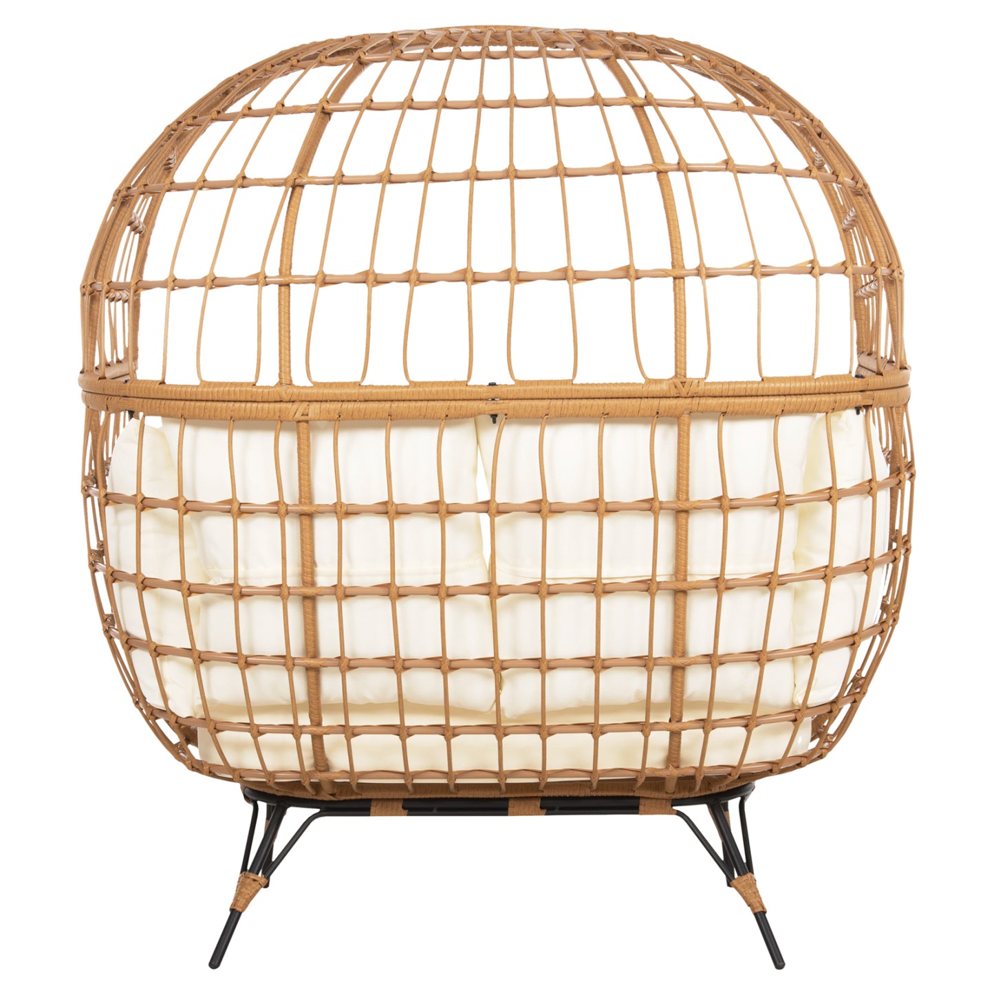 ARMCHAIR FOR TWO NEST TYPE RATTAN MIAMI HM5870.11 132.5x90x154H cm.