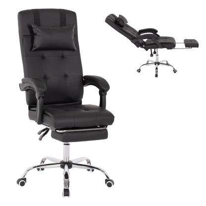 EXECUTIVE OFFICE CHAIR HM1057.11 BLACK WITH FOLDING FOOTREST 58x71x128Hcm.