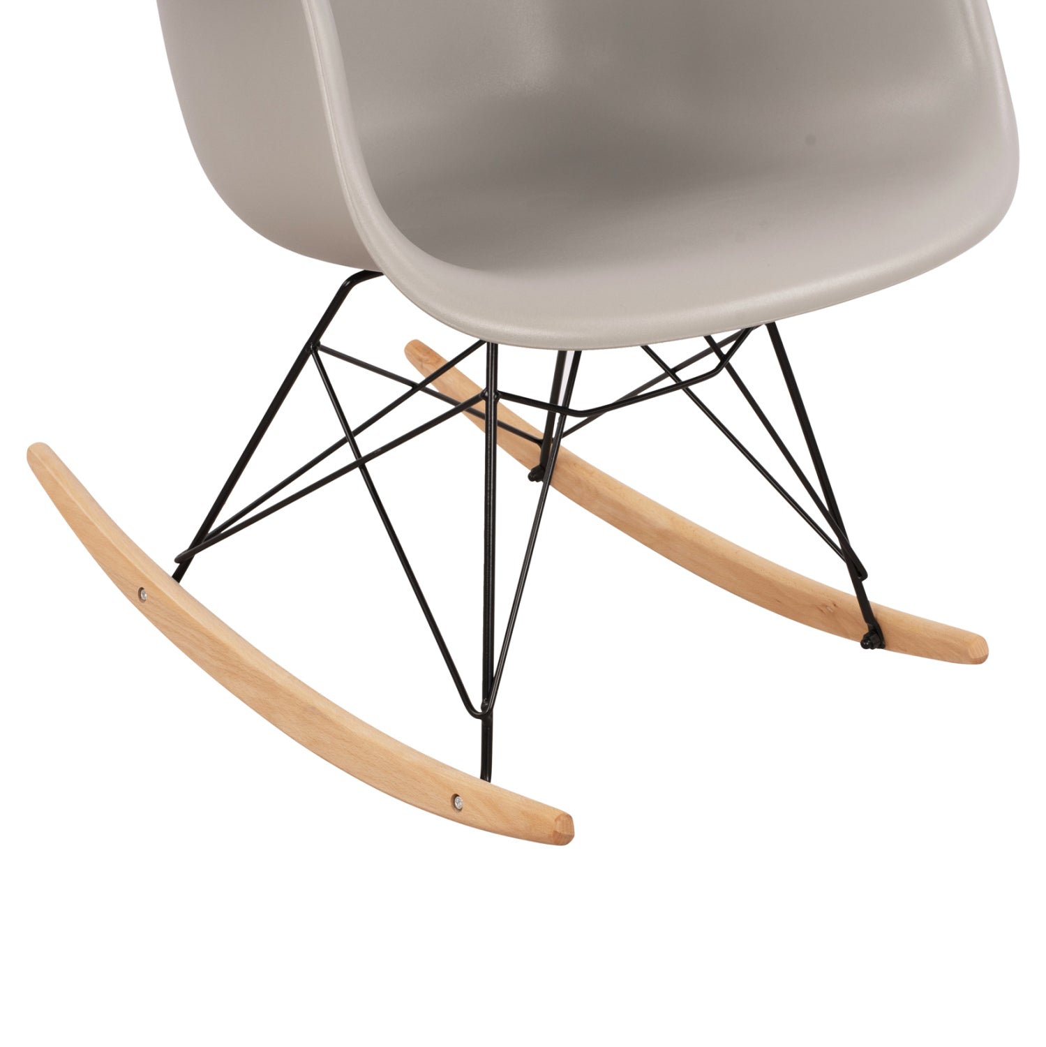 HM0035.20 Rocking Armchair, seat grey-Black Frame, 61x71x64cm