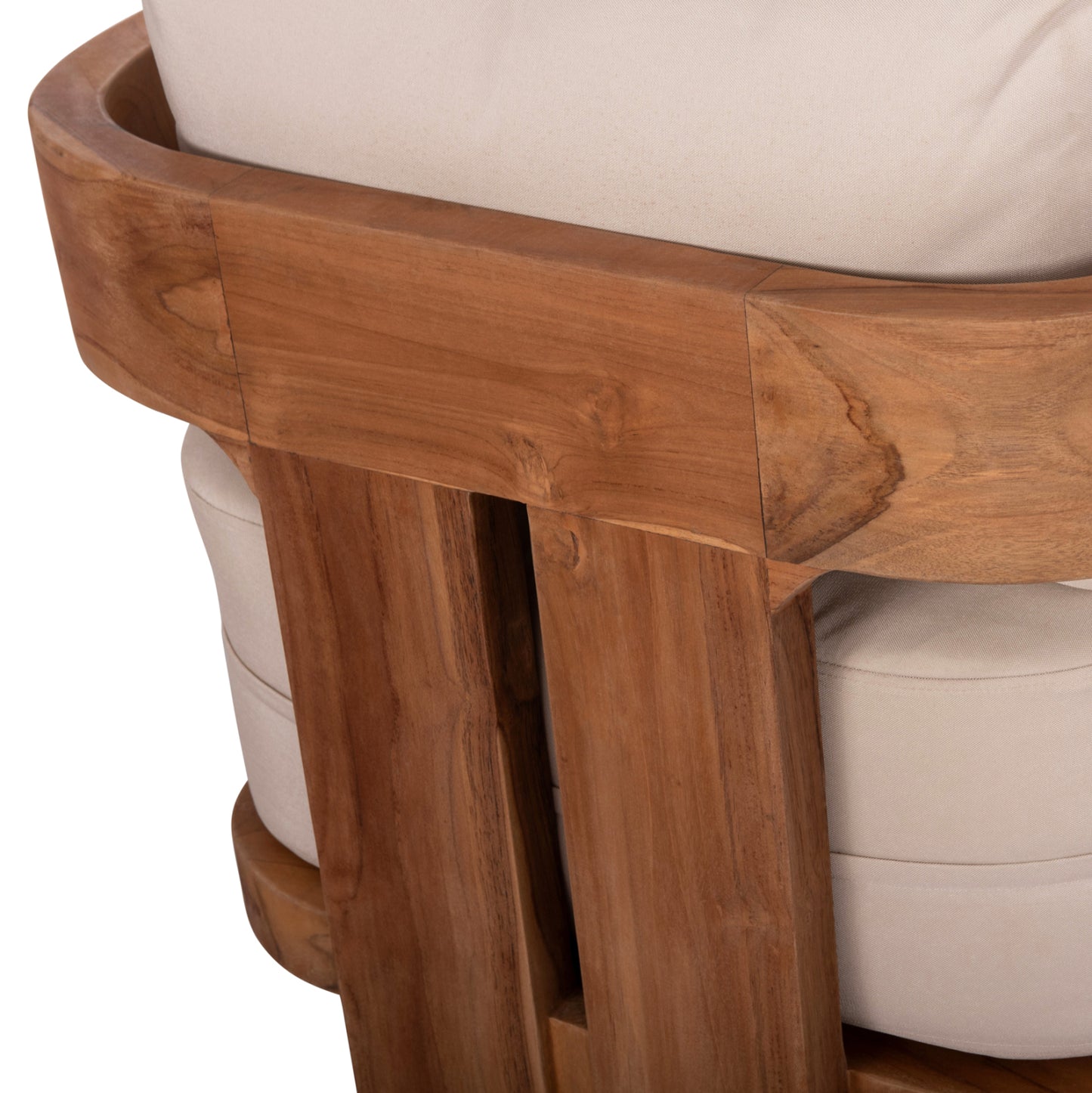 LOUNGE ARMCHAIR SERIES KIOTO HM6380 TEAK WOOD IN NATURAL COLOR 70x74x72Hcm.