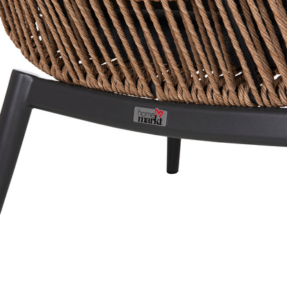 LOUNGE CHAIR WITH FOOTREST REMVAZZO HM6561.01 ALUMINUM IN GREY--WICKER 90x85x96Hcm.