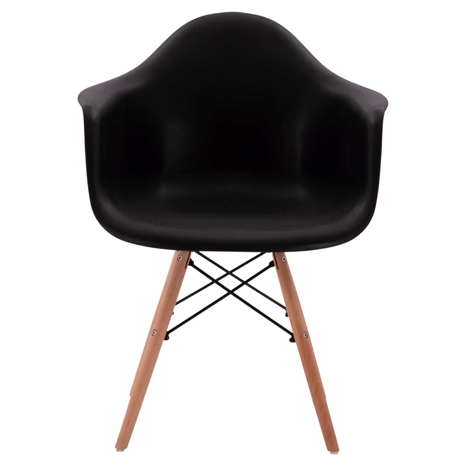 Armchair with wooden legs and black seat Mirto HM005.02 64x60x81 cm