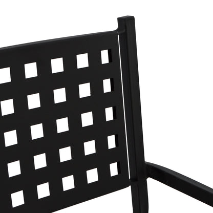 Armchair Metallic HM5031.01 Zeta in black matte 54x51x84Hcm