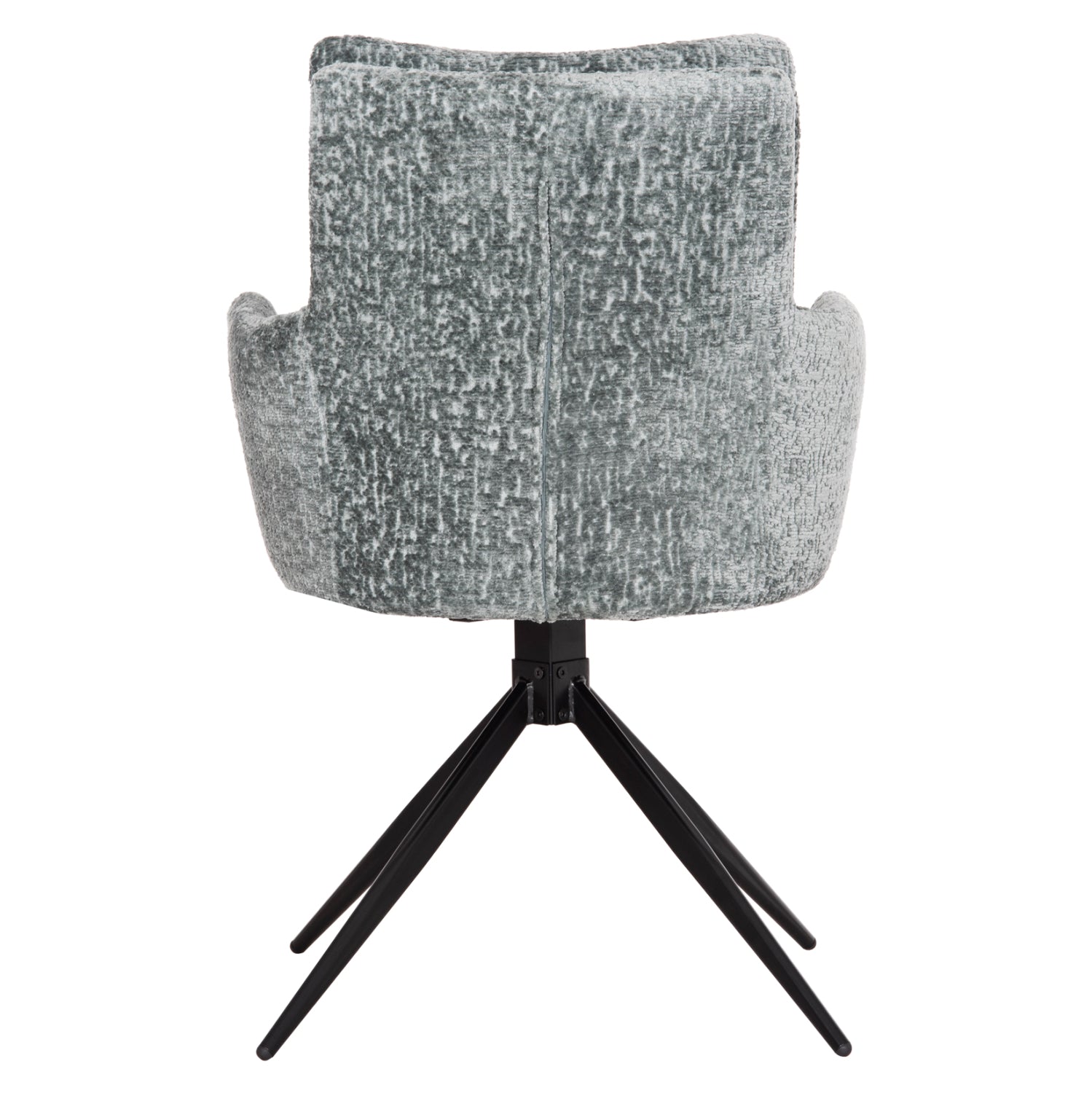 DINING ARMCHAIR SWIVEL BLANS HM9942.03 MINT BOUCLE FABRIC-METAL LEGS 62x60x90Hcm.