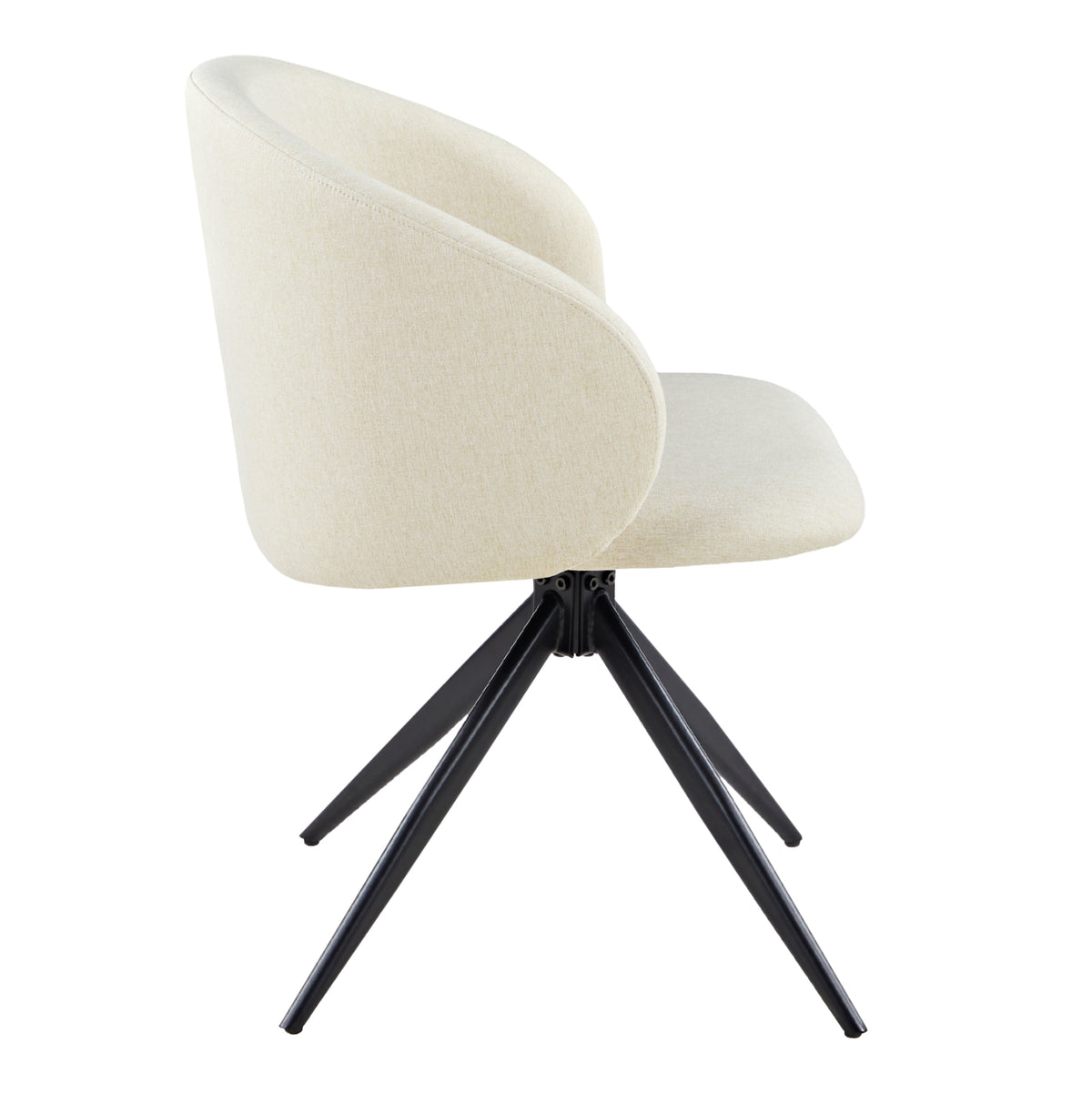 ΠΟΛΥΘΡΟΝΑ ΠΕΡΙΣΤΡΕΦΟΜΕΝΗ HIDAL HM18469.03 ΜΠΕΖ ΥΦΑΣΜΑ-ΜΑΥΡΑ ΠΟΔΙΑ 48x56x76Υεκ.