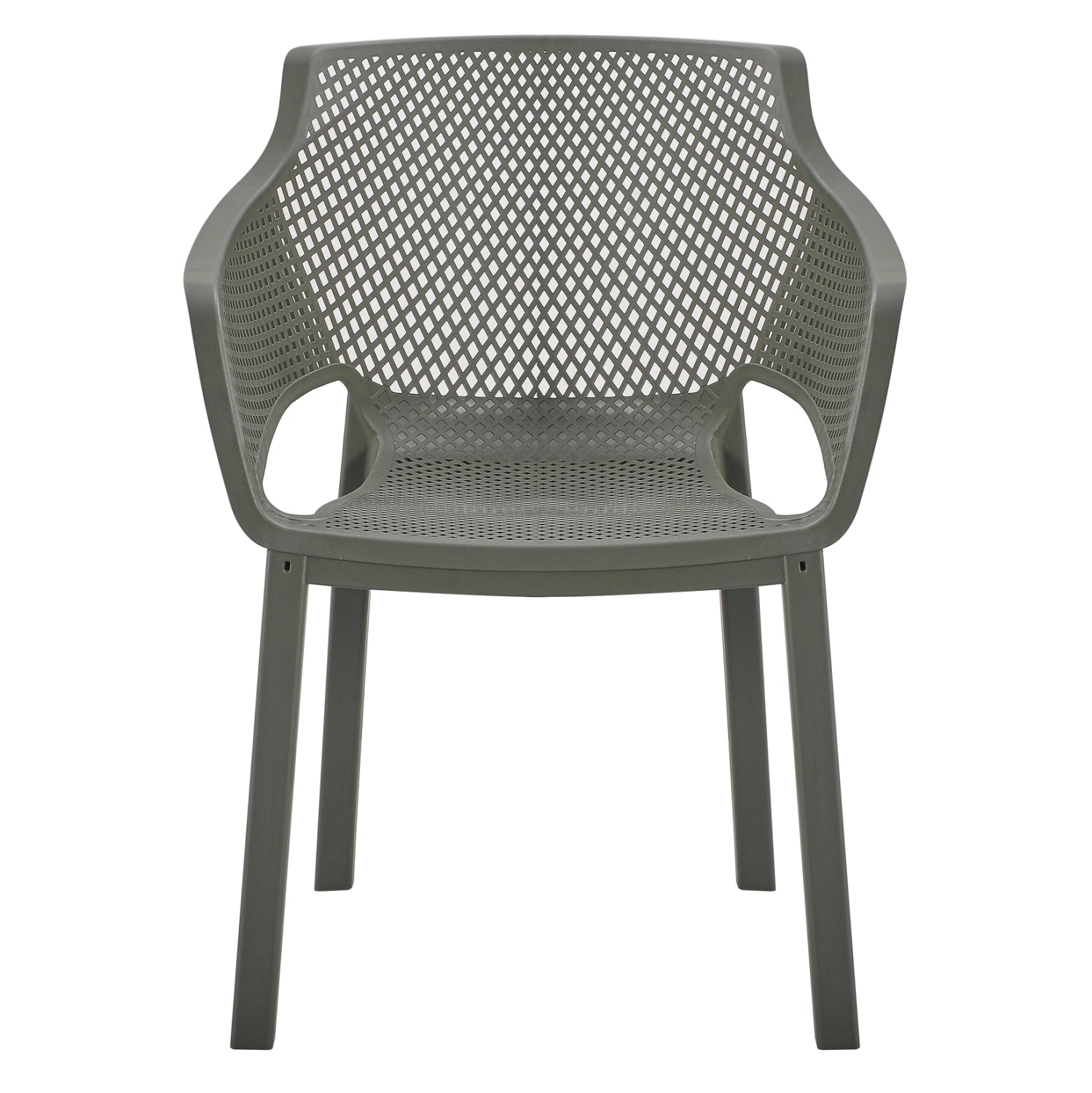 POLYPROPYLENE DINING ARMCHAIR PEGGY HM6368.05 DARK OLIVE GREEN 60x55x79Hcm.