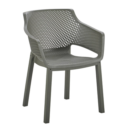 POLYPROPYLENE DINING ARMCHAIR PEGGY HM6368.05 DARK OLIVE GREEN 60x55x79Hcm.