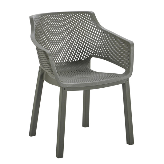 POLYPROPYLENE DINING ARMCHAIR PEGGY HM6368.05 DARK OLIVE GREEN 60x55x79Hcm.