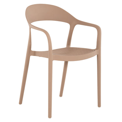 ARMCHAIR POLYPROPYLENE CLEO HM5935.03 CAPUCCINO 57x53x81Hcm.