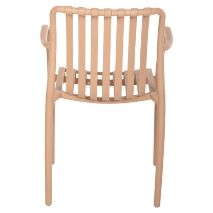 POLYPROPYLENE ARMCHAIR TIPPY HM5940.03 CAPPUCCINO 55x55x81Hcm.