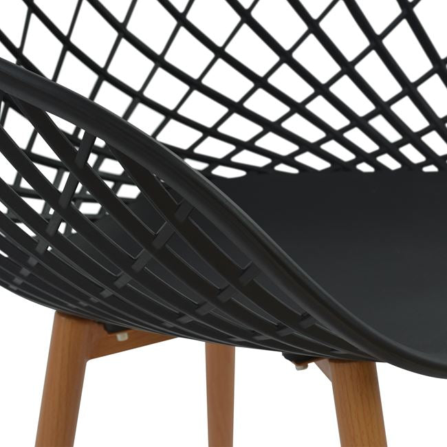 Armchair Polypropylene black Ariadne HM8001.02 62,5x56x80cm