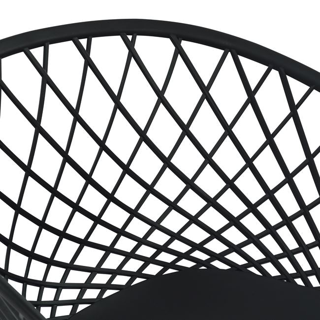 Armchair Polypropylene black Ariadne HM8001.02 62,5x56x80cm