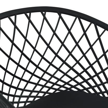 Armchair Polypropylene black Ariadne HM8001.02 62,5x56x80cm