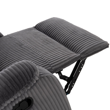 ARMCHAIR RELAX DIONI HM3296.11 GREY CORD FABRIC 85x90x100Hcm.