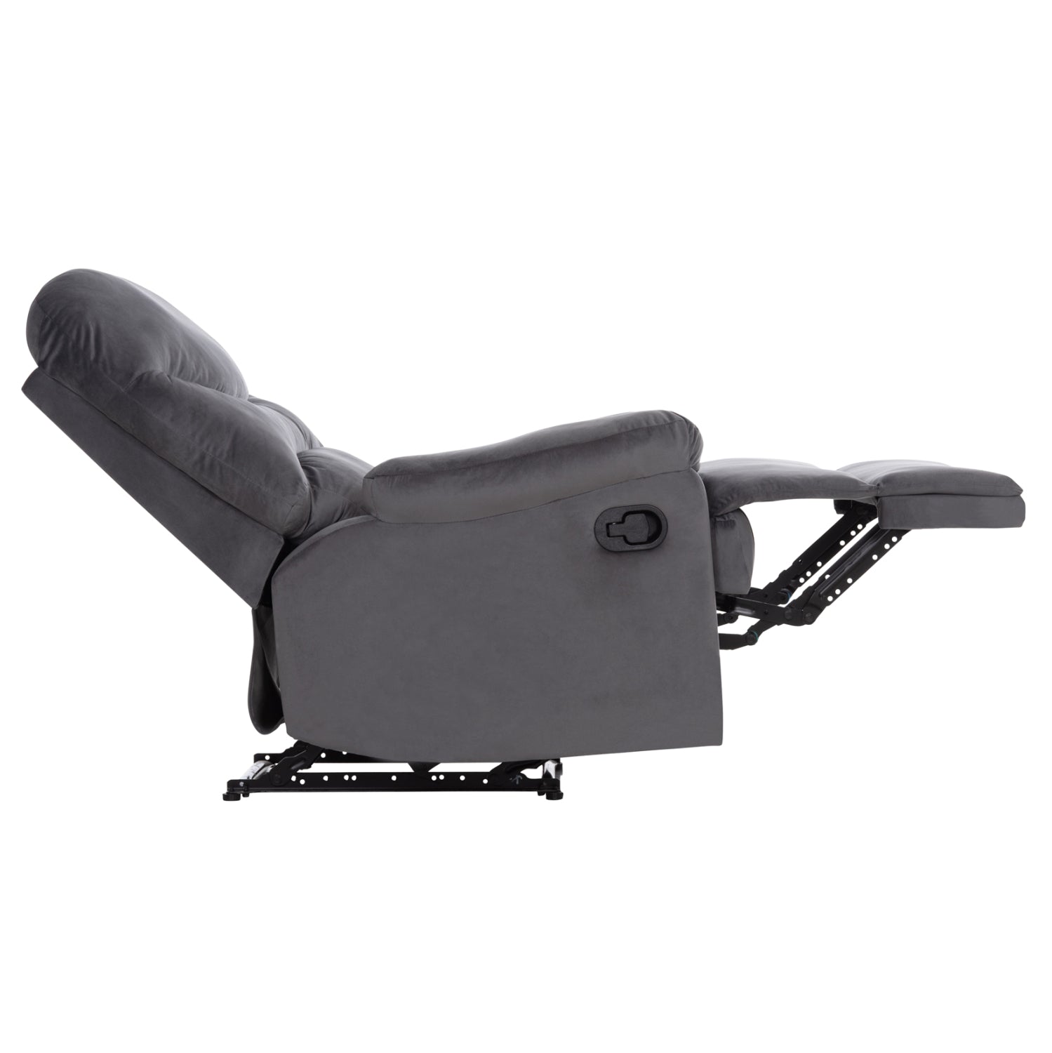 ARMCHAIR WITH MANUAL RECLINER BRAYLEN HM3298.01 GREY VELVET 85x90x95Hcm.