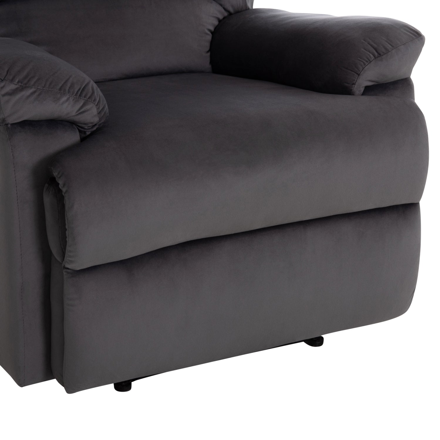 ARMCHAIR WITH MANUAL RECLINER BRAYLEN HM3298.01 GREY VELVET 85x90x95Hcm.