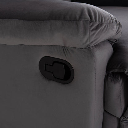 ARMCHAIR WITH MANUAL RECLINER BRAYLEN HM3298.01 GREY VELVET 85x90x95Hcm.