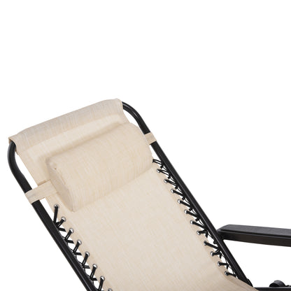 ARMCHAIR RELAX COMPANION HM5095.12 BEIGE TEXTILENE-BLACK METAL 67x145x110Hcm.