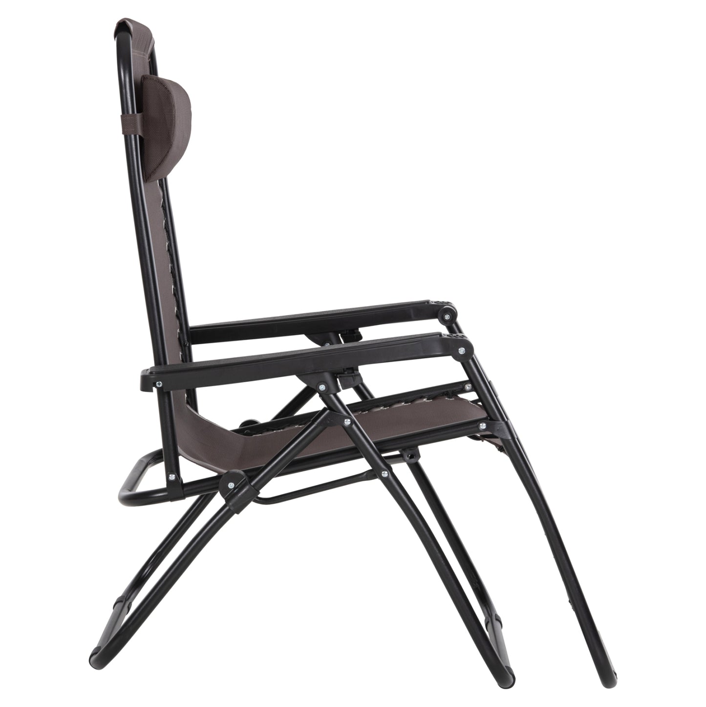 ARMCHAIR RELAX COMPANION HM5095.13 BROWN TEXTILENE-BLACK METAL 67x145x110Hcm.