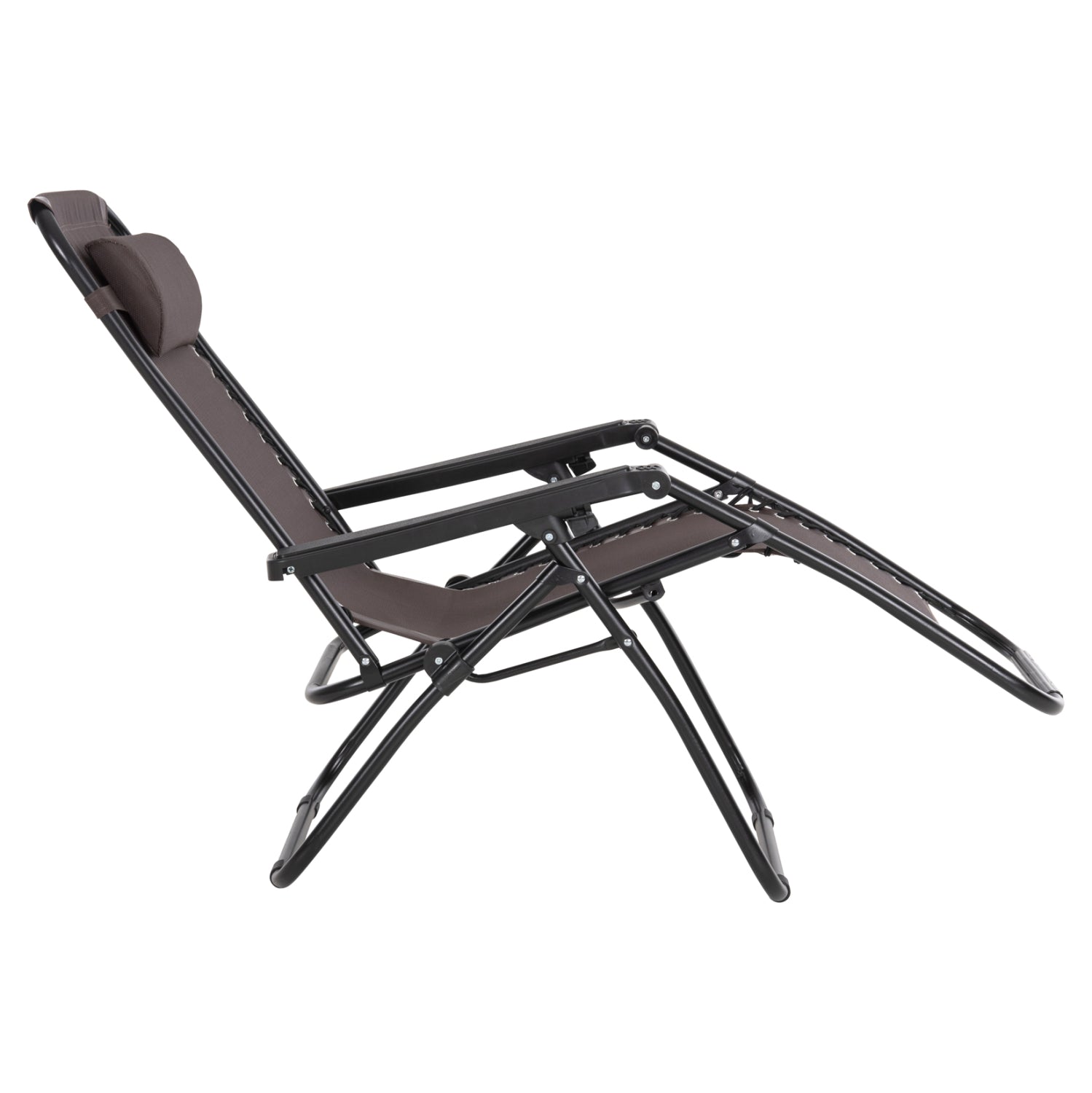 ARMCHAIR RELAX COMPANION HM5095.13 BROWN TEXTILENE-BLACK METAL 67x145x110Hcm.