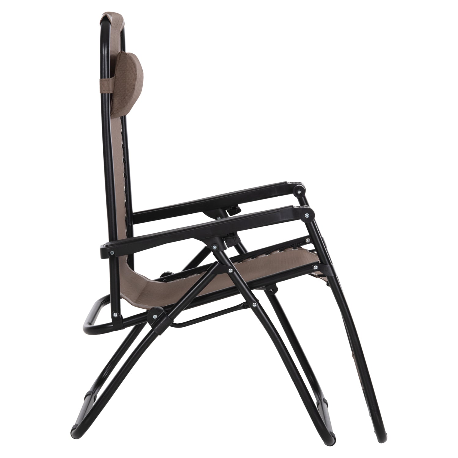 ARMCHAIR RELAX COMPANION HM5095.14 CHAMPAGNE COLORED TEXTILENE-BLACK METAL 67x145x110Hcm.